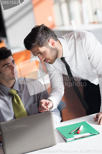 Image of startup business people group working at office