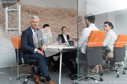 Image of business people group brainstorming on meeting