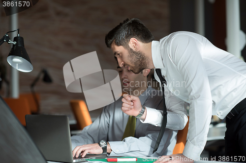 Image of startup business people group working at office