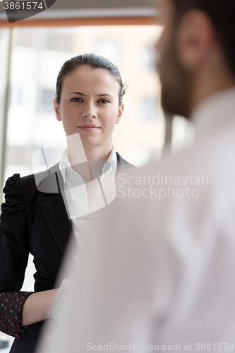 Image of young businesswoman portrait at office