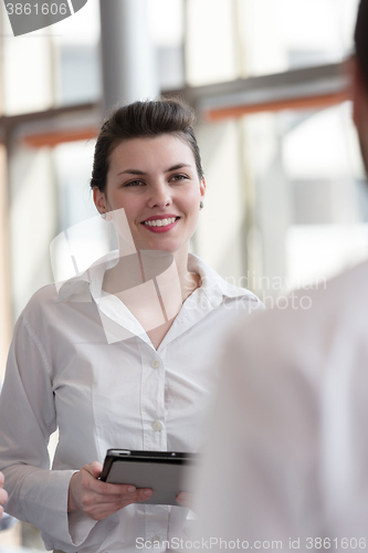 Image of young businesswoman portrait at office