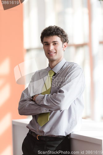 Image of portrait of young business man at office