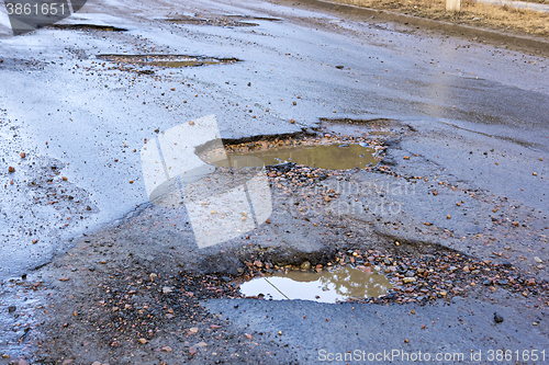 Image of Pits on bad road