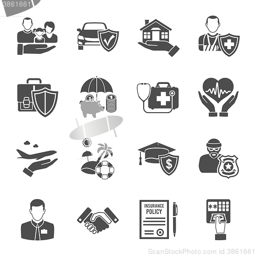 Image of Insurance Icons Set