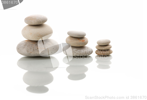 Image of balancing zen stones isolated