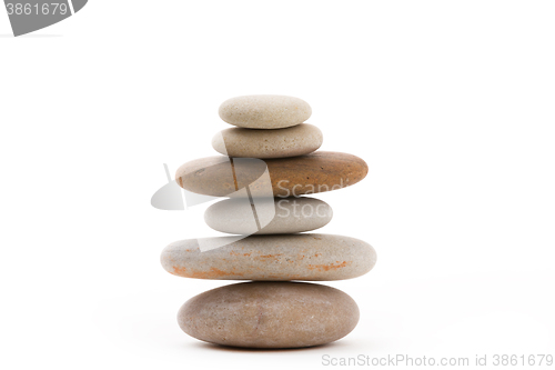 Image of balancing zen stones isolated