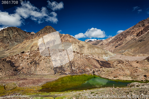 Image of Himalayan landscape with mountain lake