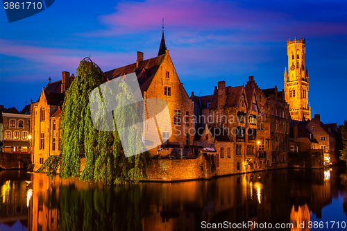 Image of Famous view of Bruges, Belgium