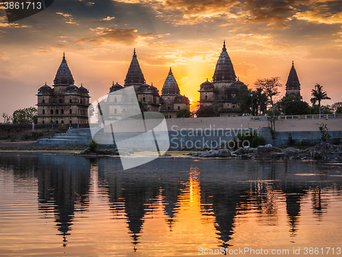 Image of Royal cenotaphs of Orchha, Madhya Pradesh, India