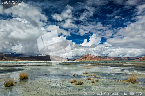 Image of Mountain lake Tso Kar in Himalayas