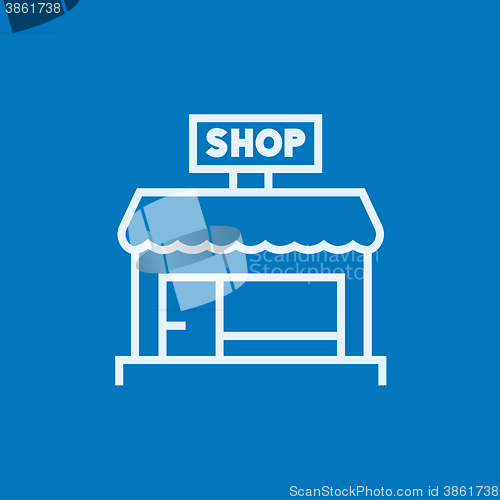 Image of Shop store line icon.