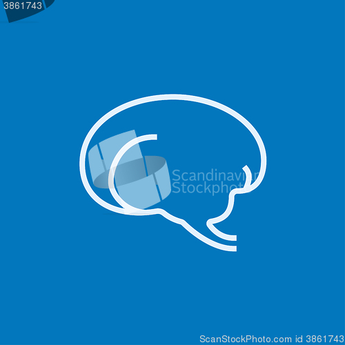 Image of Brain line icon.