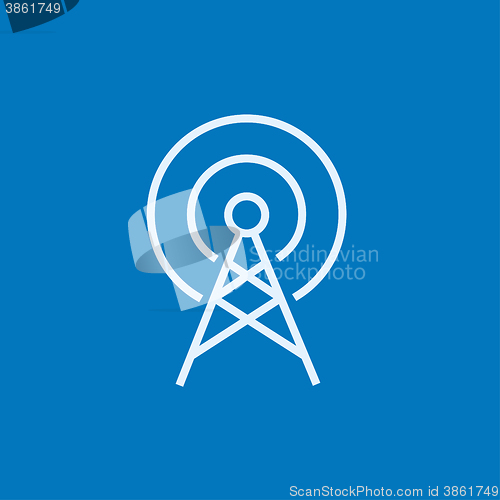 Image of Antenna line icon.