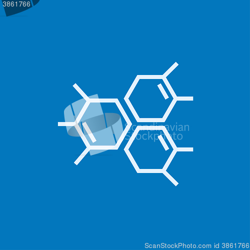 Image of Chemical formula line icon.