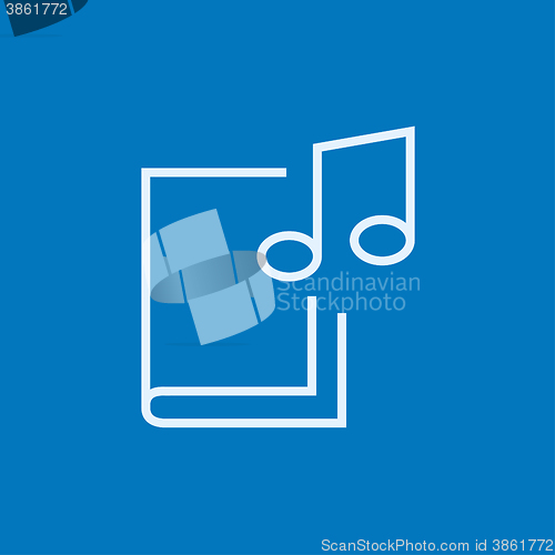 Image of Audio book line icon.