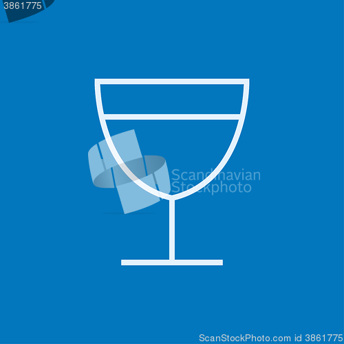 Image of Glass of wine line icon.