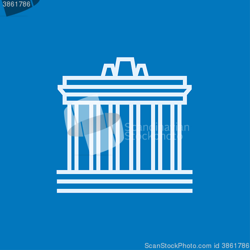 Image of Acropolis of Athens line icon.