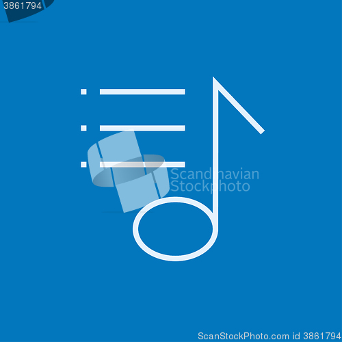 Image of Musical note line icon.