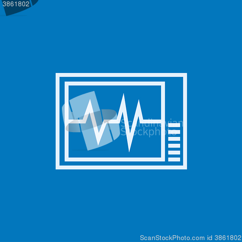 Image of Heart monitor line icon.