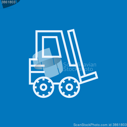 Image of Forklift line icon.