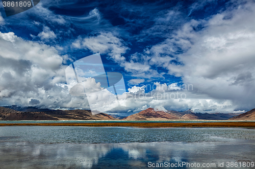 Image of Mountain lake Tso Kar in Himalayas