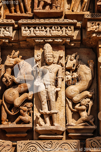 Image of Sculptures on Khajuraho temples