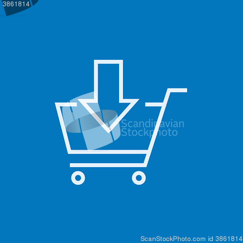 Image of Online shopping cart line icon.