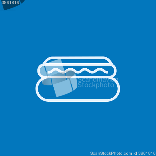 Image of Hotdog line icon.