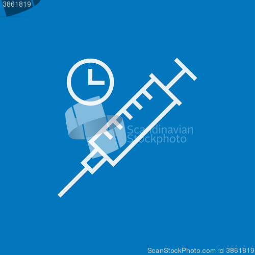 Image of Syringe line icon.