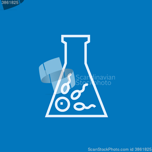 Image of In vitro fertilisation line icon.