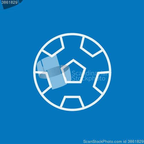 Image of Soccer ball line icon.