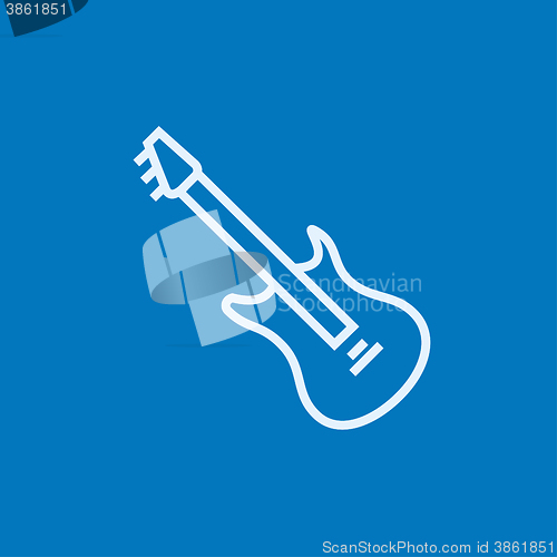 Image of Electric guitar line icon.