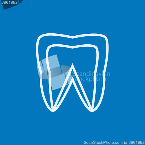 Image of Molar tooth line icon.