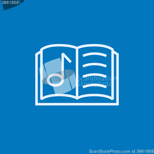 Image of Music book line icon.