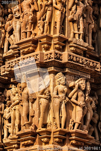 Image of Famous stone sculptures of Khajuraho