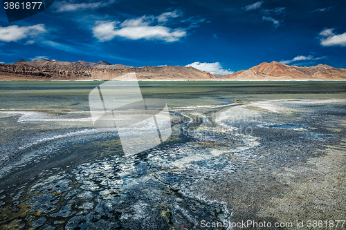 Image of Mountain lake Tso Kar in Himalayas