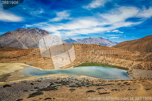 Image of Dhankar lake in Himalayas