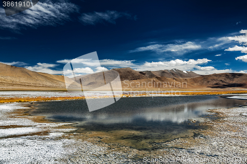 Image of Mountain lake Tso Kar in Himalayas