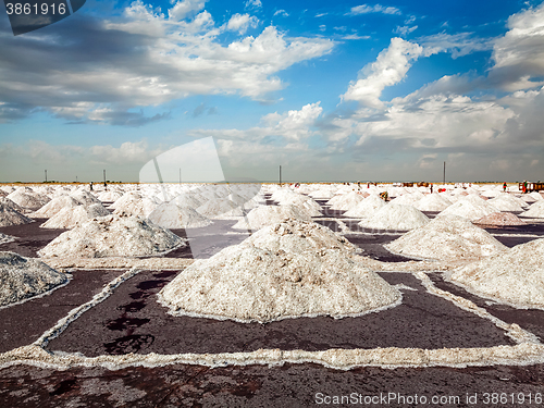 Image of Salt mine at lake