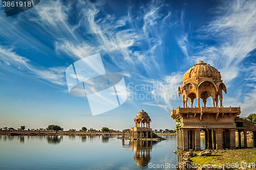 Image of Indian landmark Gadi Sagar in Rajasthan