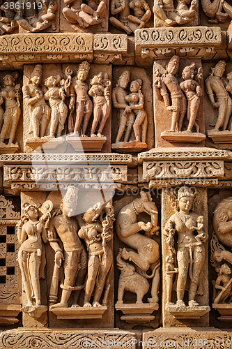 Image of Sculptures on Adinath Jain Temple, Khajuraho