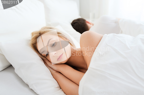 Image of young woman suffering from insomnia