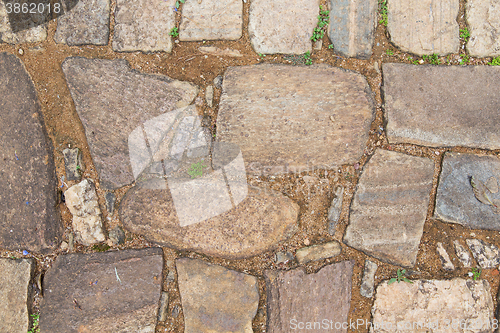 Image of close up of paving stone outdoors