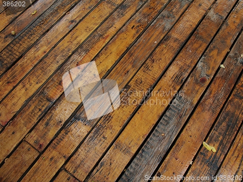 Image of Wet wood planks - 1