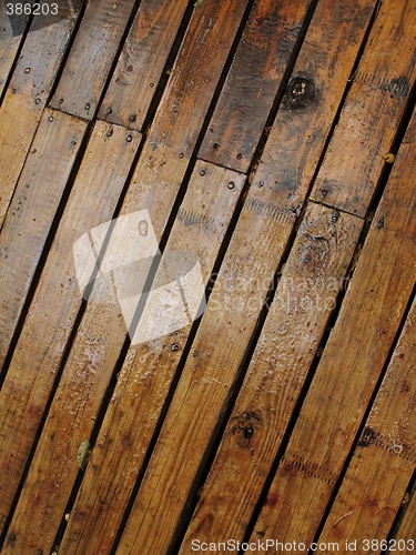 Image of Wet wood planks - 2