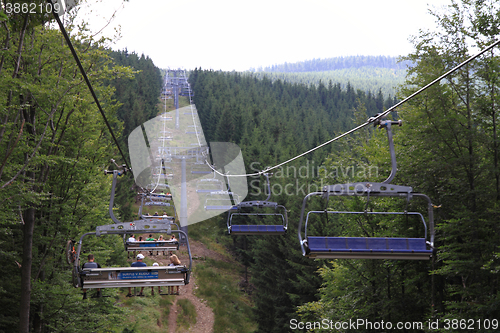 Image of funicular in jeseniky mountains