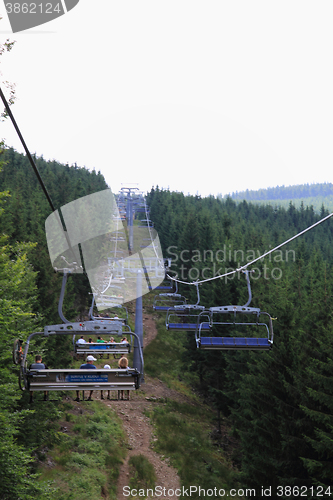 Image of funicular in jeseniky mountains