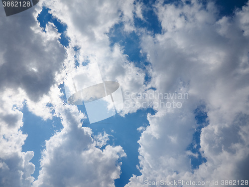 Image of Blue sky with clouds background