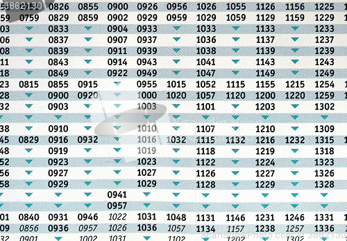 Image of Timetable