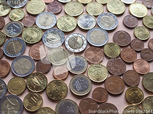 Image of Euro coins background